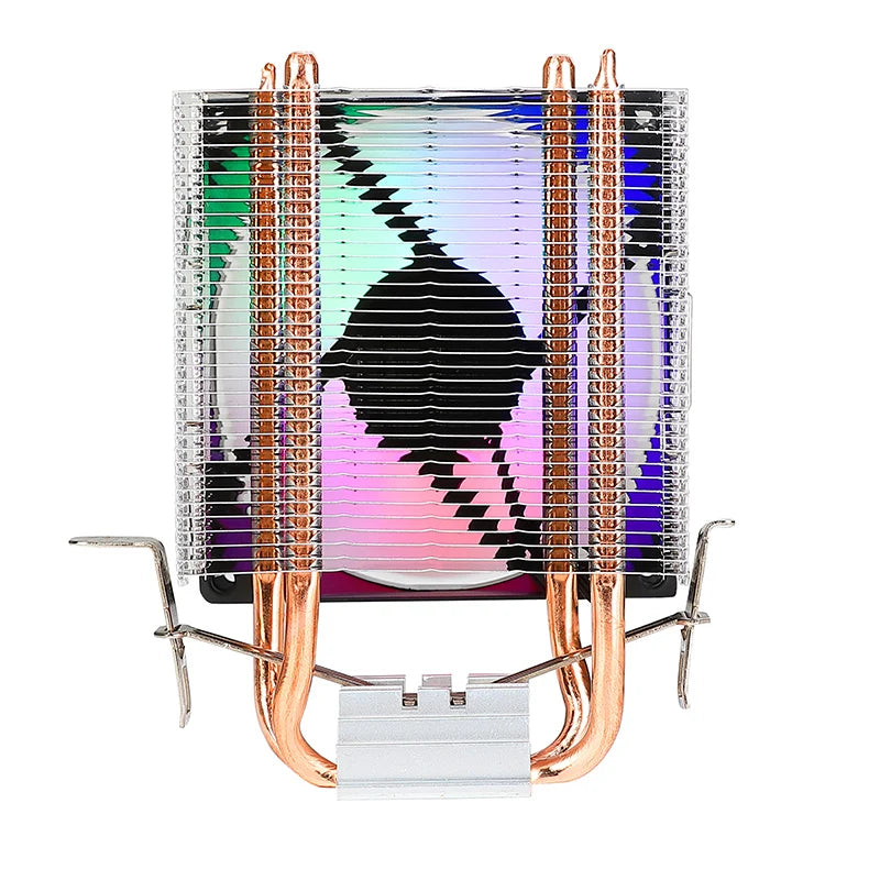 Bajeal A200 CPU Cooler 2 Heatpipes 90mm Backlit Fan Compatible with Intel 1155/AMD Multi-Platforms Dual-Heat Full Compatibility
