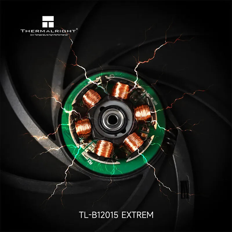 Thermalright TL-B12015 EXTREM 12cm chassis cooling fan/120x120x15mm/LCP fan blades/double ball bearings/low noise/PPS frame