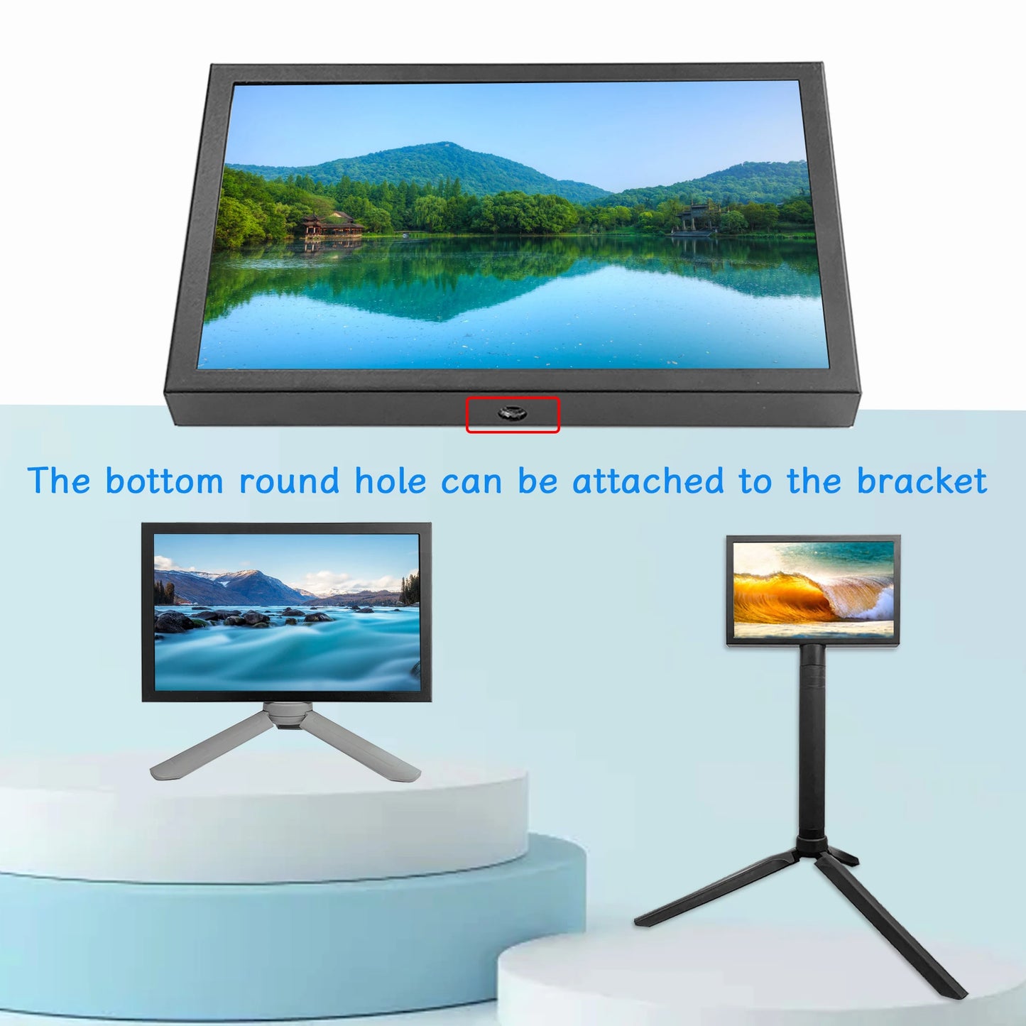 laptop 7 Inch Mini TFT Monitor 1024x600 high pixel LCD Screen Display With HD/VGA/AV Video Input For Home Security Camera