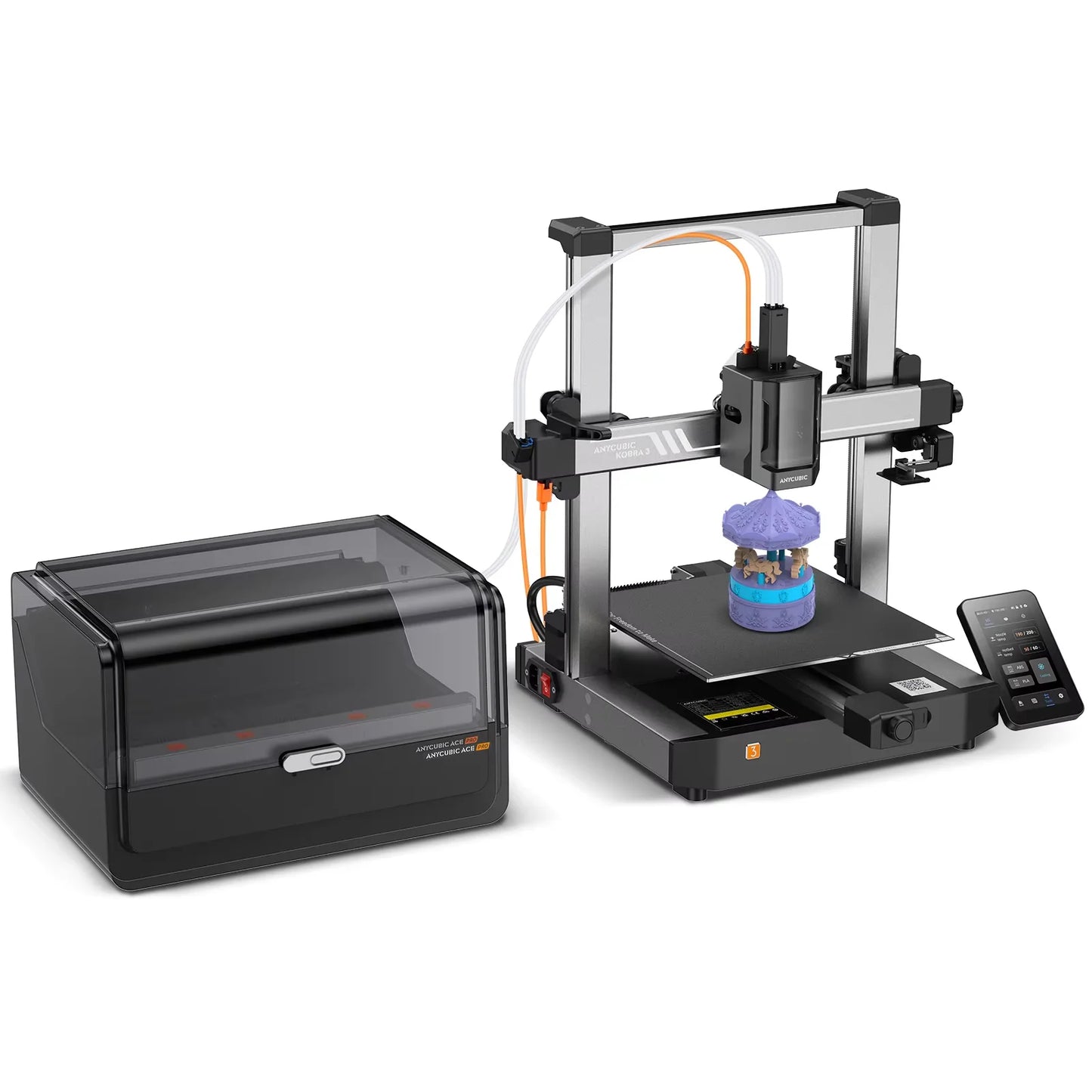 ANYCUBIC K3 Combo AE Version Multi-Color FDM Print in 4 to 8 Color 3D Printer Max 600mm/s Printing Speed Build Size 250x250x260m