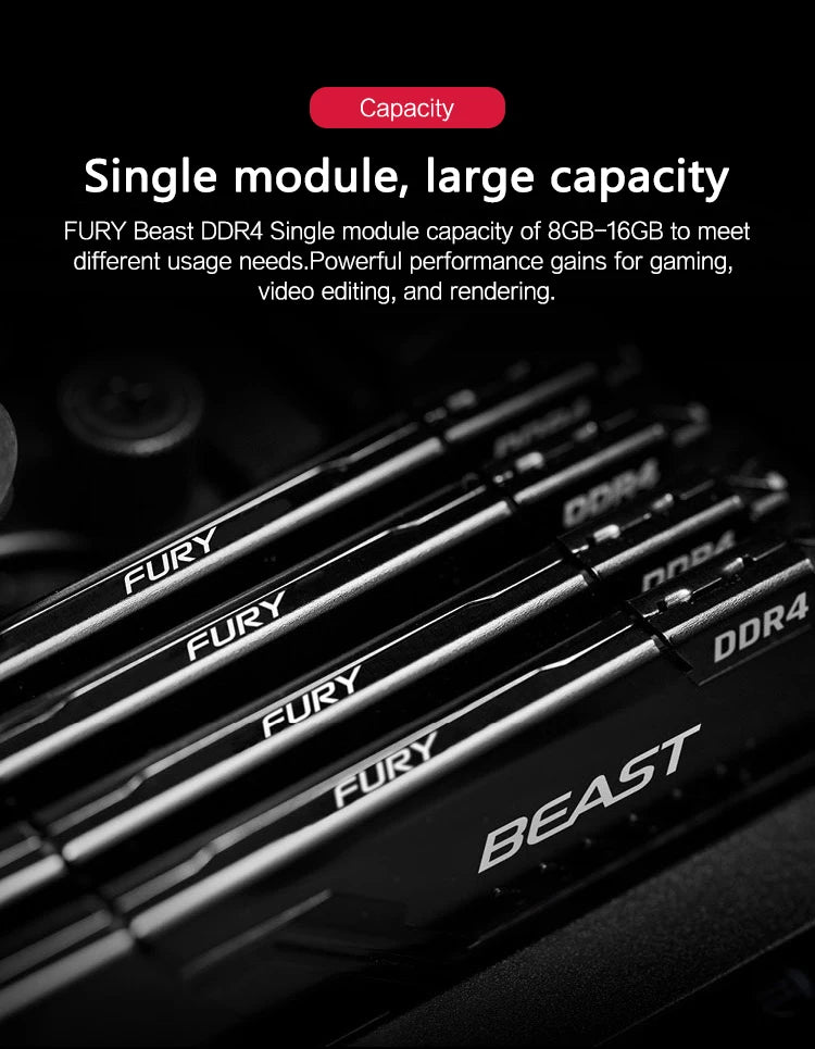 BEAST XMP DDR4 PC Memory Module 8GB 16GB 32GB 3200MHz 3600MHz Desktop AMD Intel CPU Motherboard Memory RAMs 288 PIN 1.2V