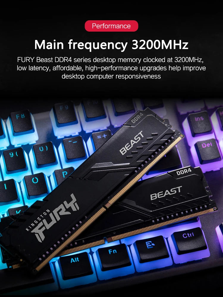 BEAST XMP DDR4 PC Memory Module 8GB 16GB 32GB 3200MHz 3600MHz Desktop AMD Intel CPU Motherboard Memory RAMs 288 PIN 1.2V