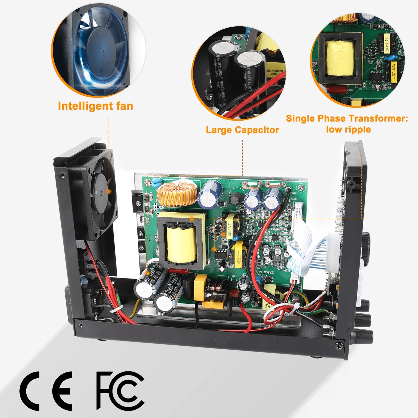 KUAIQU DC Power Supply Variable, 30V 10A Programmable Adjustable Regulated Lab Bench Power Supply with PC Software,Output Switch
