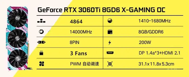 ZOTAC RTX 3060Ti RTX3060 Ti 8GB GPU Video Card NVIDIA GeForce RTX3060Ti 8GB  Gaming Graphics Cards Desktop PCI Express 4.0 x 16
