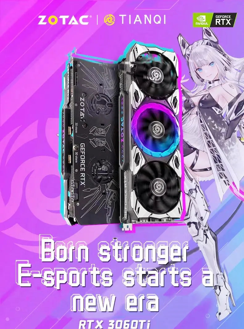 ZOTAC RTX 3060Ti RTX3060 Ti 8GB GPU Video Card NVIDIA GeForce RTX3060Ti 8GB  Gaming Graphics Cards Desktop PCI Express 4.0 x 16