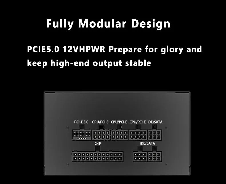 Full Module ATX Computer Power Supply 550W 650W 750W 850W 200-240VAC PC PSU Gaming