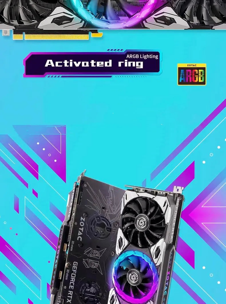 ZOTAC RTX 3060Ti RTX3060 Ti 8GB GPU Video Card NVIDIA GeForce RTX3060Ti 8GB  Gaming Graphics Cards Desktop PCI Express 4.0 x 16